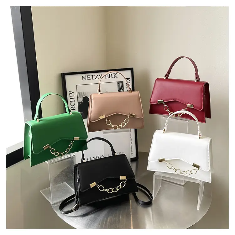 Women's 2025 Spring Box Bag with Chain Design — feature 25