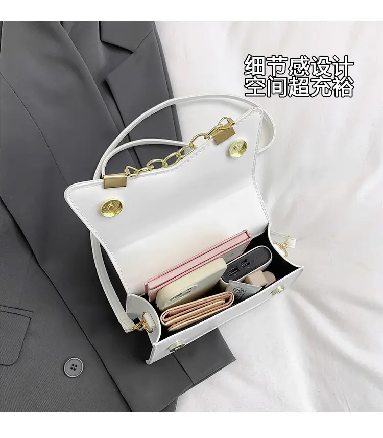 Women's 2025 Spring Box Bag with Chain Design — feature 6