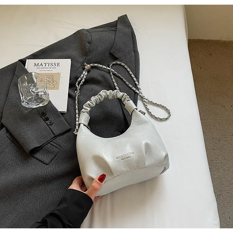 Women's Cream Chain Bag with Cloud Charm — feature 23