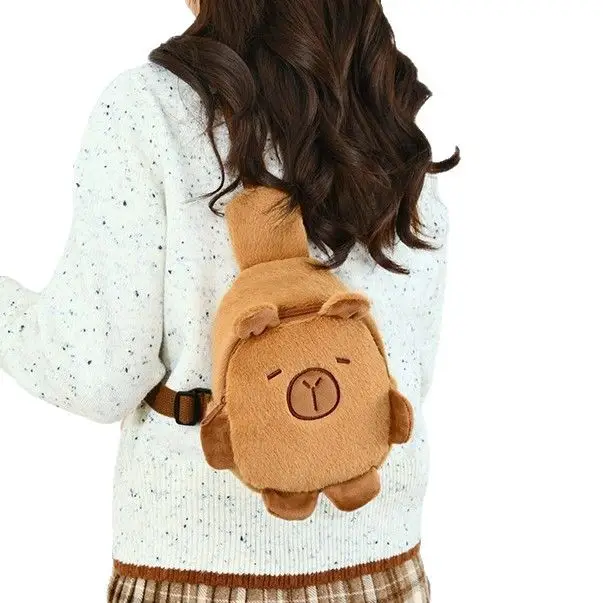 Cute Plush Kapibala Shoulder Bag for Women - Image 6