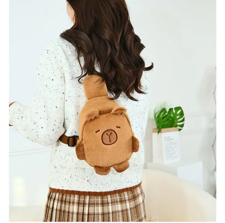 Cute Plush Kapibala Shoulder Bag for Women — feature 10