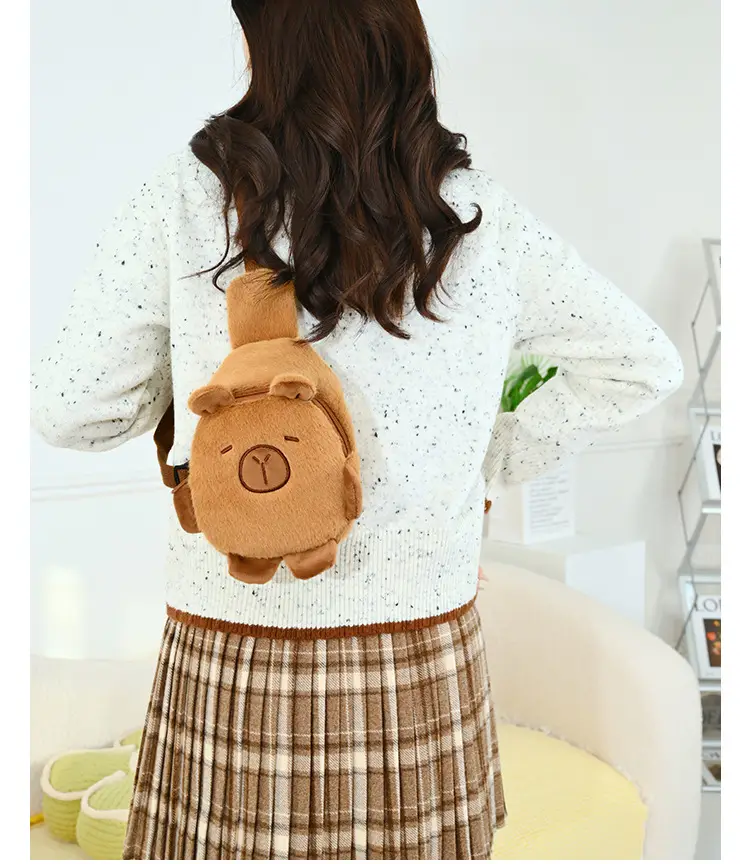 Cute Plush Kapibala Shoulder Bag for Women — feature 18