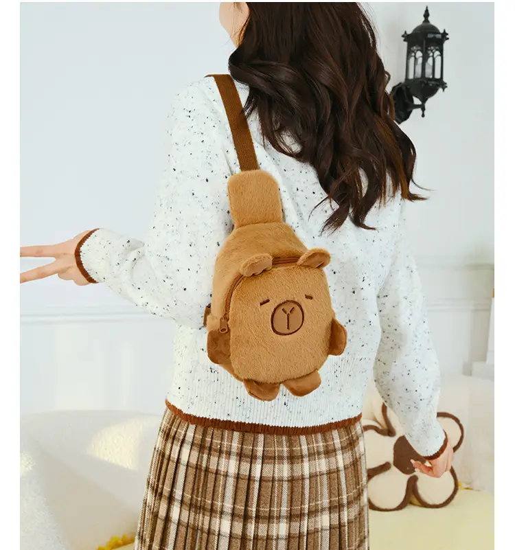 Cute Plush Kapibala Shoulder Bag for Women — feature 6