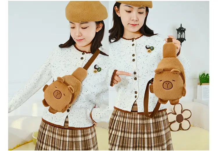 Cute Plush Kapibala Shoulder Bag for Women — feature 8