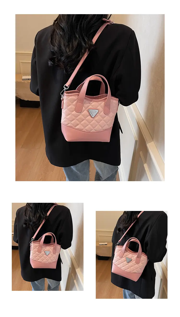 Prada Style Rhombic Bag Women Black White Shoulder Crossbody — feature 12
