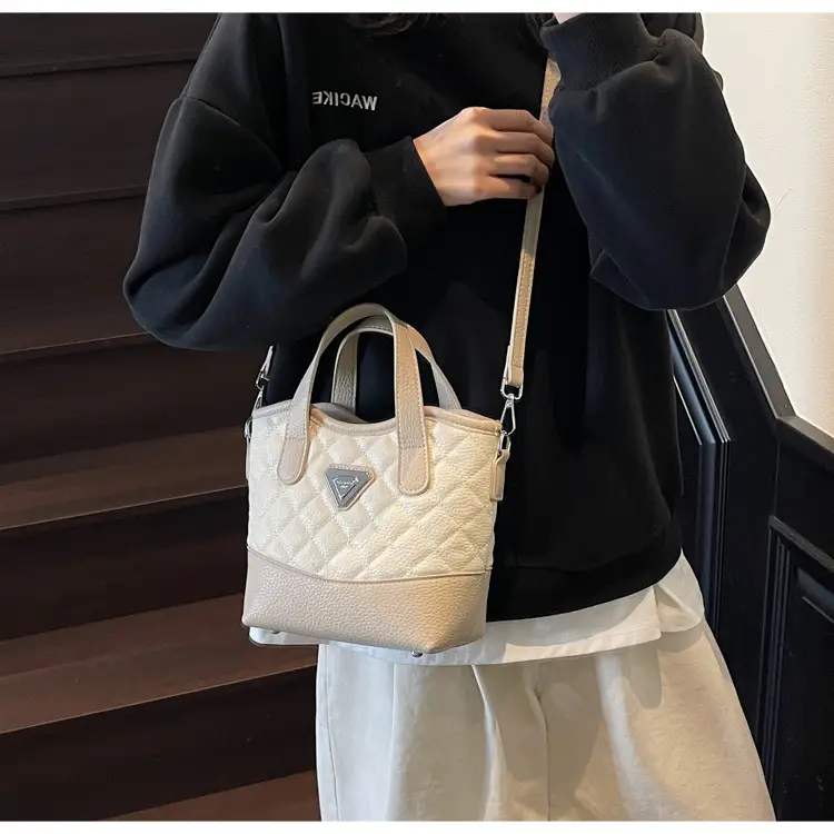 Prada Style Rhombic Bag Women Black White Shoulder Crossbody — feature 23