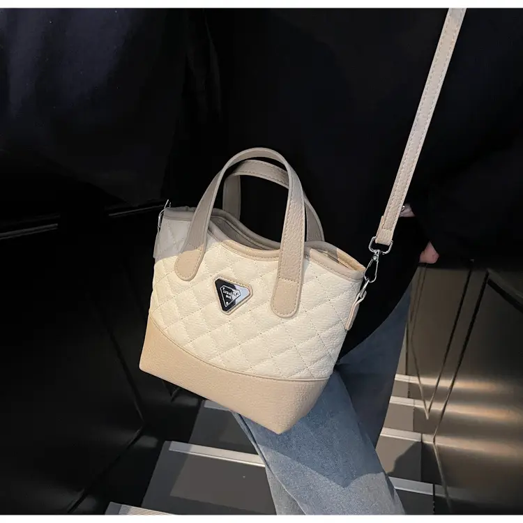 Prada Style Rhombic Bag Women Black White Shoulder Crossbody — feature 30