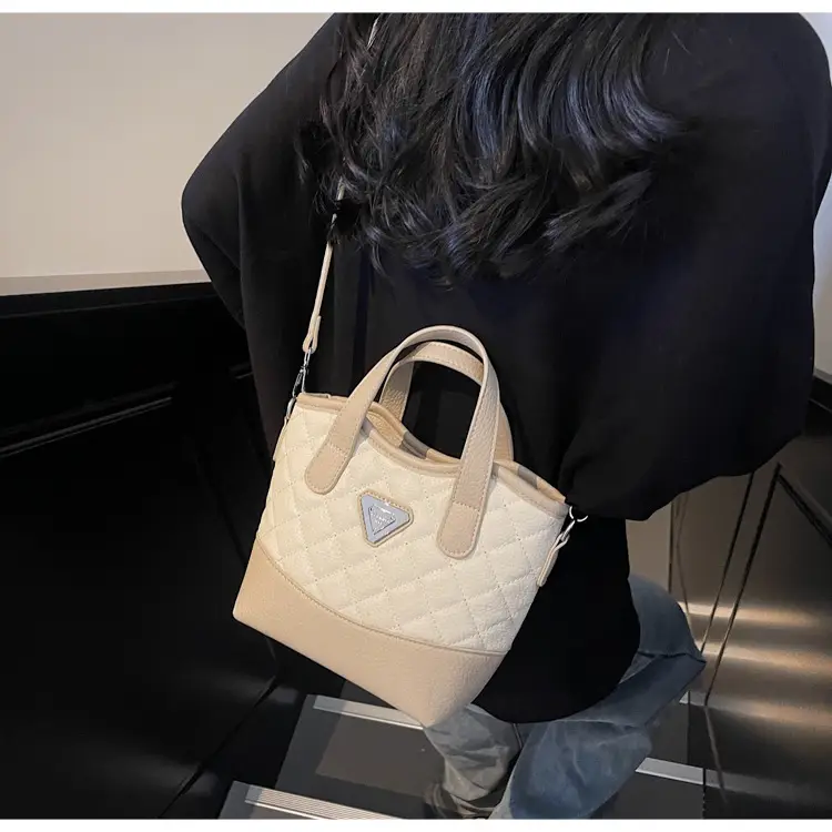 Prada Style Rhombic Bag Women Black White Shoulder Crossbody — feature 31