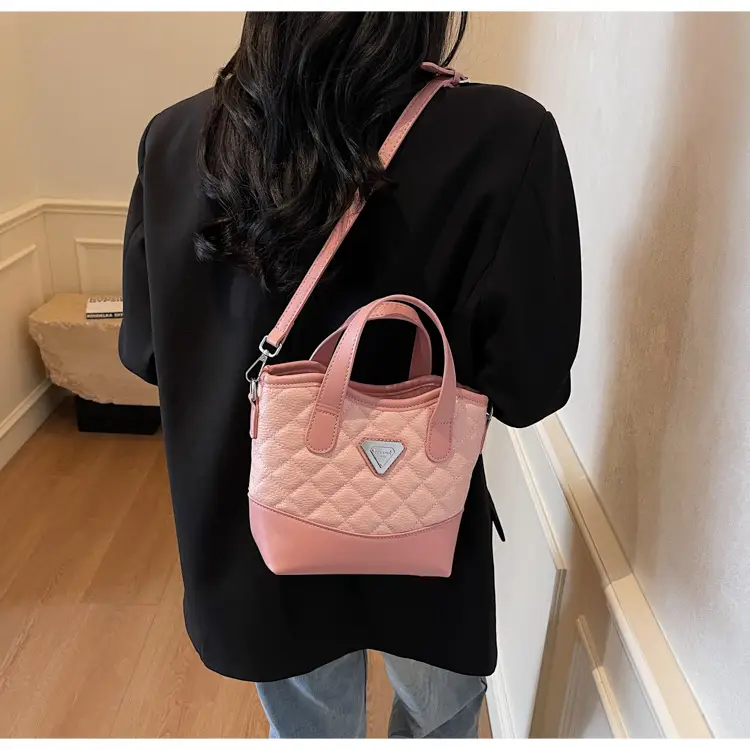 Prada Style Rhombic Bag Women Black White Shoulder Crossbody — feature 34