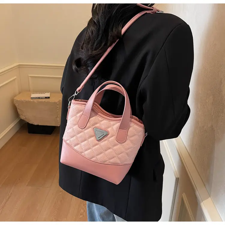 Prada Style Rhombic Bag Women Black White Shoulder Crossbody — feature 35