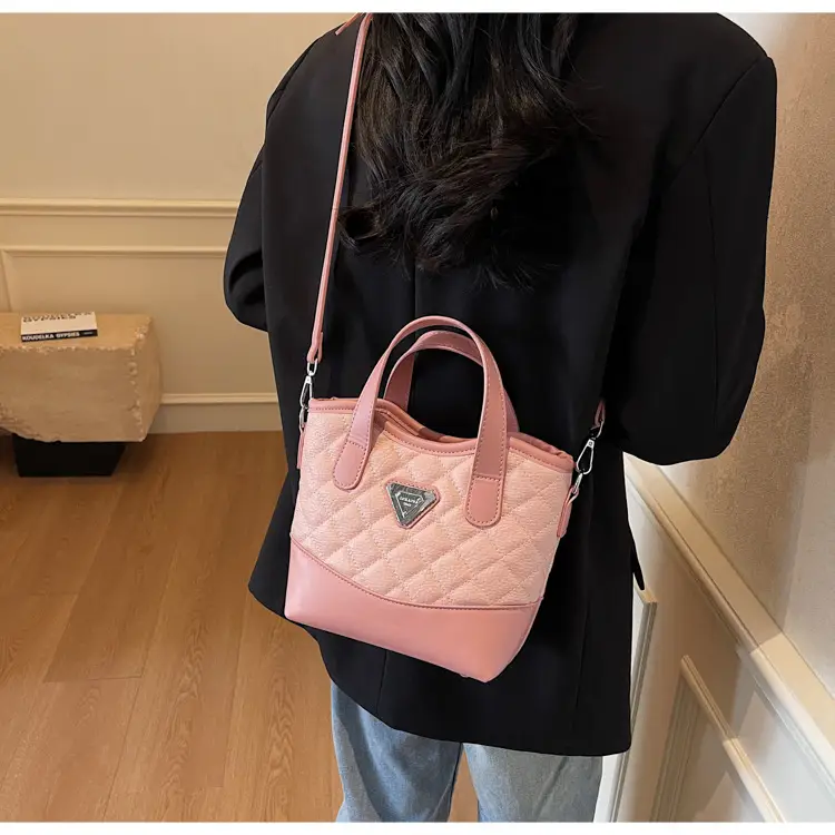 Prada Style Rhombic Bag Women Black White Shoulder Crossbody — feature 37