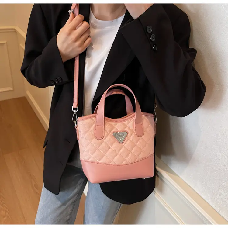 Prada Style Rhombic Bag Women Black White Shoulder Crossbody — feature 40