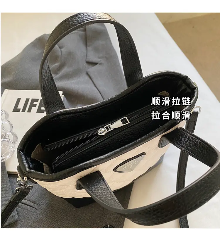 Prada Style Rhombic Bag Women Black White Shoulder Crossbody — feature 5