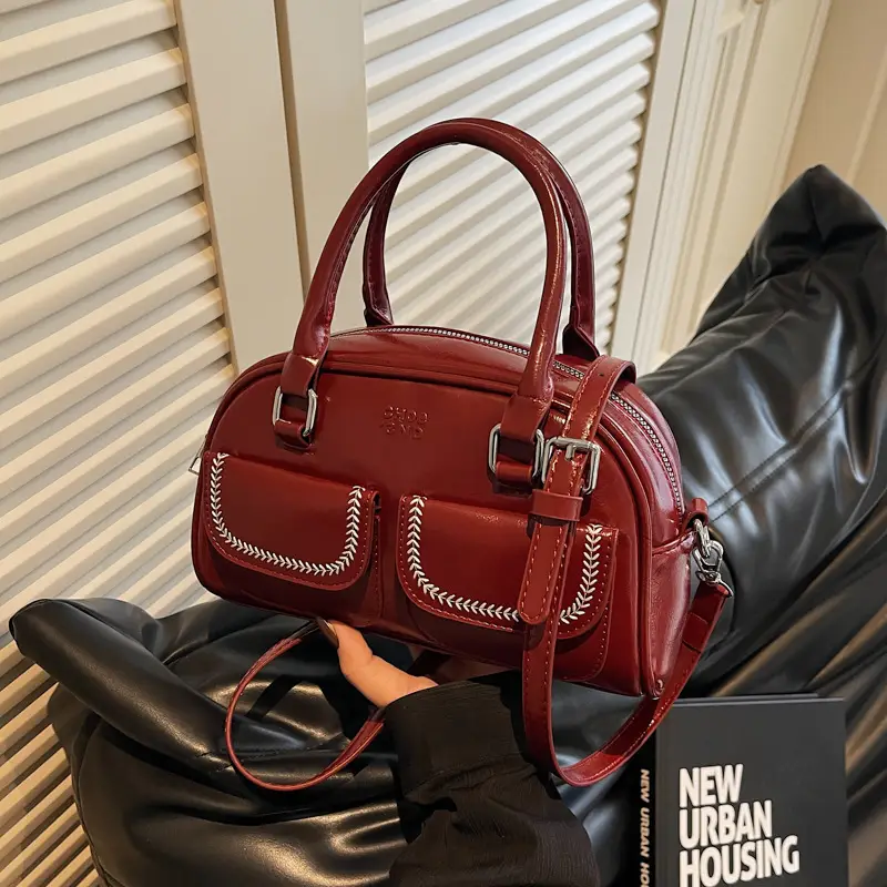 White Korean Style Shoulder Bag 2025 Fashion - Image 9