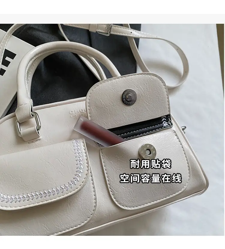 White Korean Style Shoulder Bag 2025 Fashion — feature 8