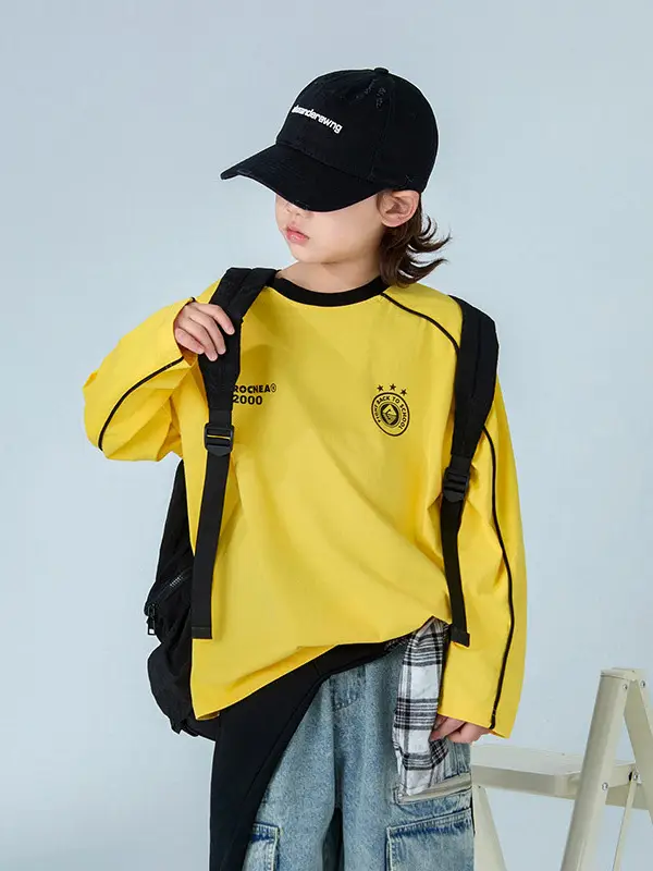 Boys Long Sleeve T-Shirt White 2026 Spring