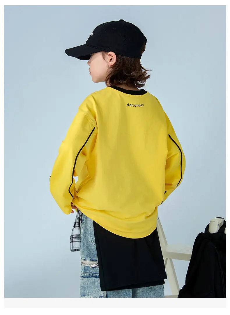 Boys Long Sleeve T-Shirt White 2026 Spring — feature 10