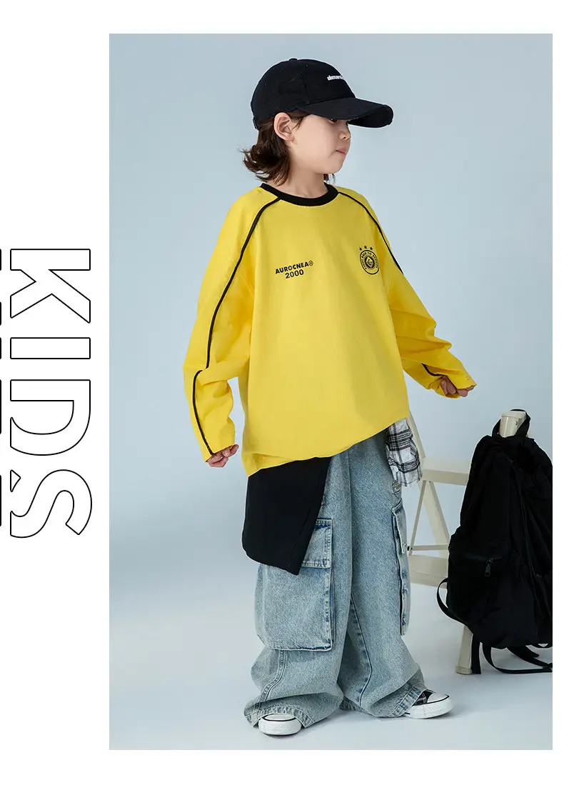 Boys Long Sleeve T-Shirt White 2026 Spring — feature 15