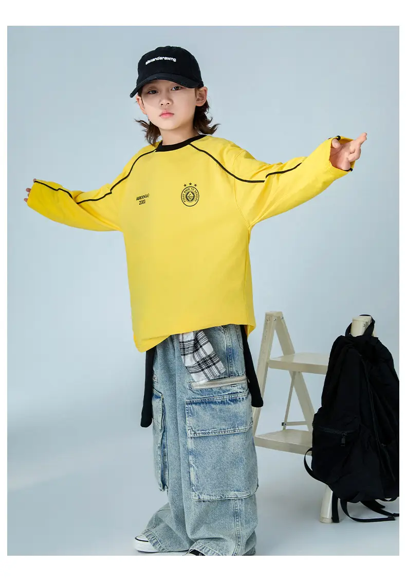 Boys Long Sleeve T-Shirt White 2026 Spring — feature 16