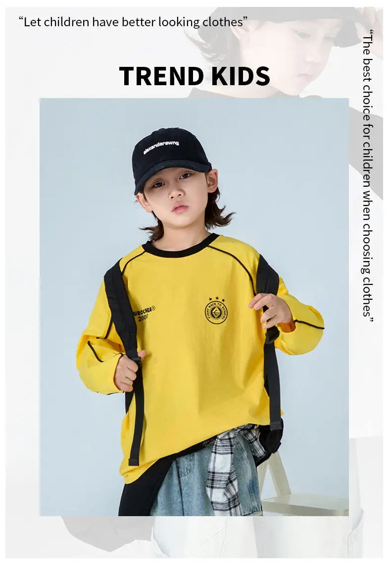 Boys Long Sleeve T-Shirt White 2026 Spring — feature 3