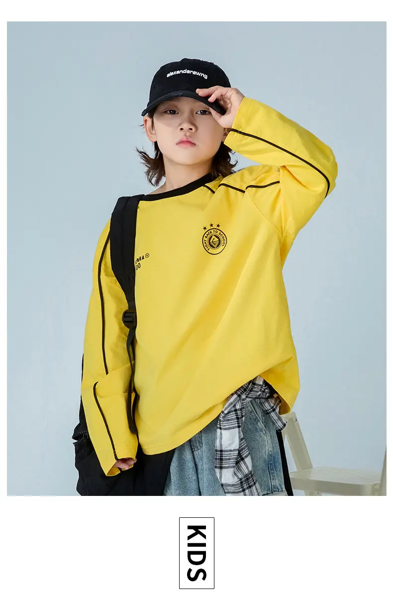 Boys Long Sleeve T-Shirt White 2026 Spring — feature 9