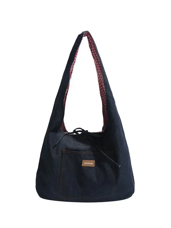 Women Denim Shoulder Bag Retro Casual 2025 Large Capacity