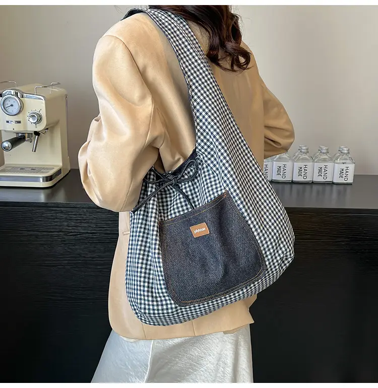 Women Denim Shoulder Bag Retro Casual 2025 Large Capacity — feature 13