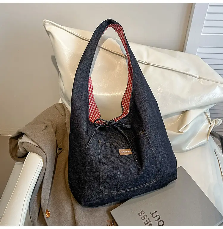 Women Denim Shoulder Bag Retro Casual 2025 Large Capacity — feature 15