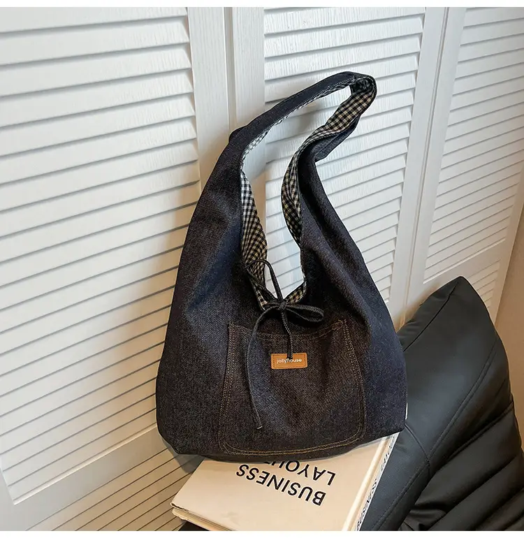 Women Denim Shoulder Bag Retro Casual 2025 Large Capacity — feature 19