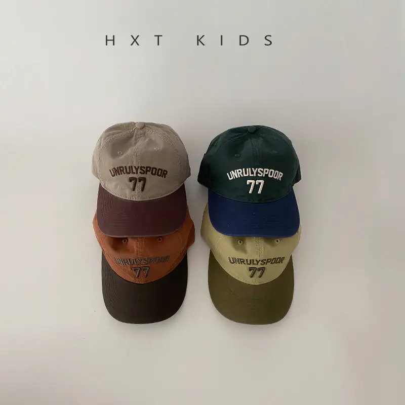 Children's Cap Spring Autumn Western Color Small Letter Embroidered Soft Top Sunshade Hat Trendy Children's Baby Baseball Cap - Image 7