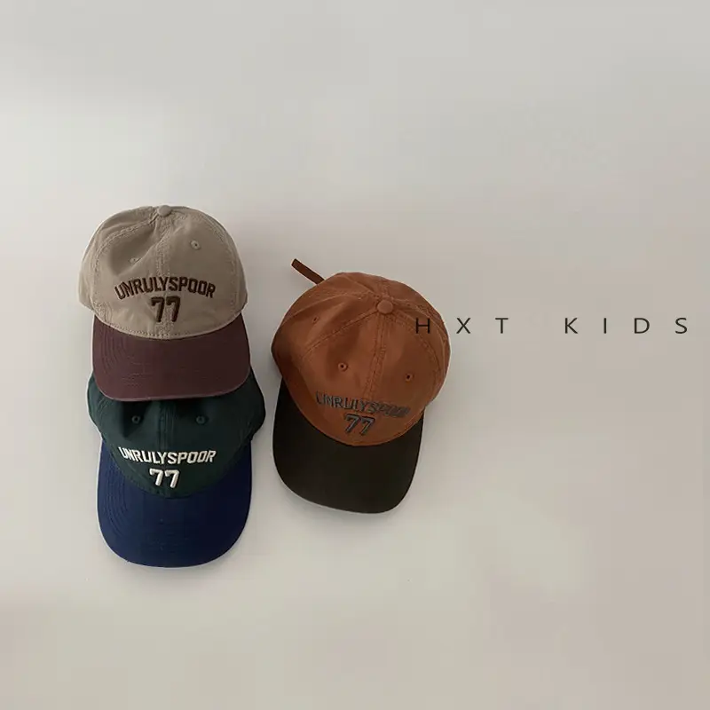 Children's Cap Spring Autumn Western Color Small Letter Embroidered Soft Top Sunshade Hat Trendy Children's Baby Baseball Cap - Image 8