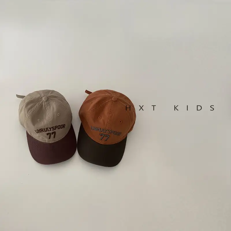 Children's Cap Spring Autumn Western Color Small Letter Embroidered Soft Top Sunshade Hat Trendy Children's Baby Baseball Cap - Image 9