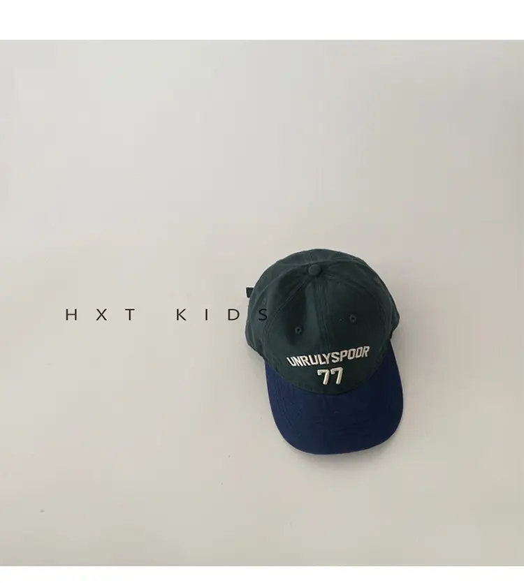 Children's Cap Spring Autumn Western Color Small Letter Embroidered Soft Top Sunshade Hat Trendy Children's Baby Baseball Cap — feature 10