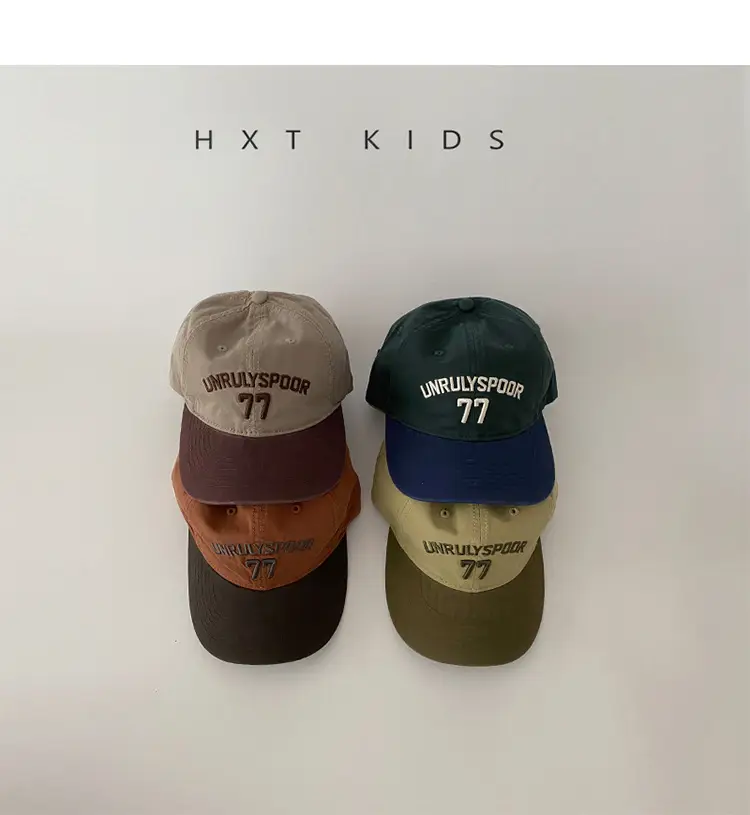 Children's Cap Spring Autumn Western Color Small Letter Embroidered Soft Top Sunshade Hat Trendy Children's Baby Baseball Cap — feature 2