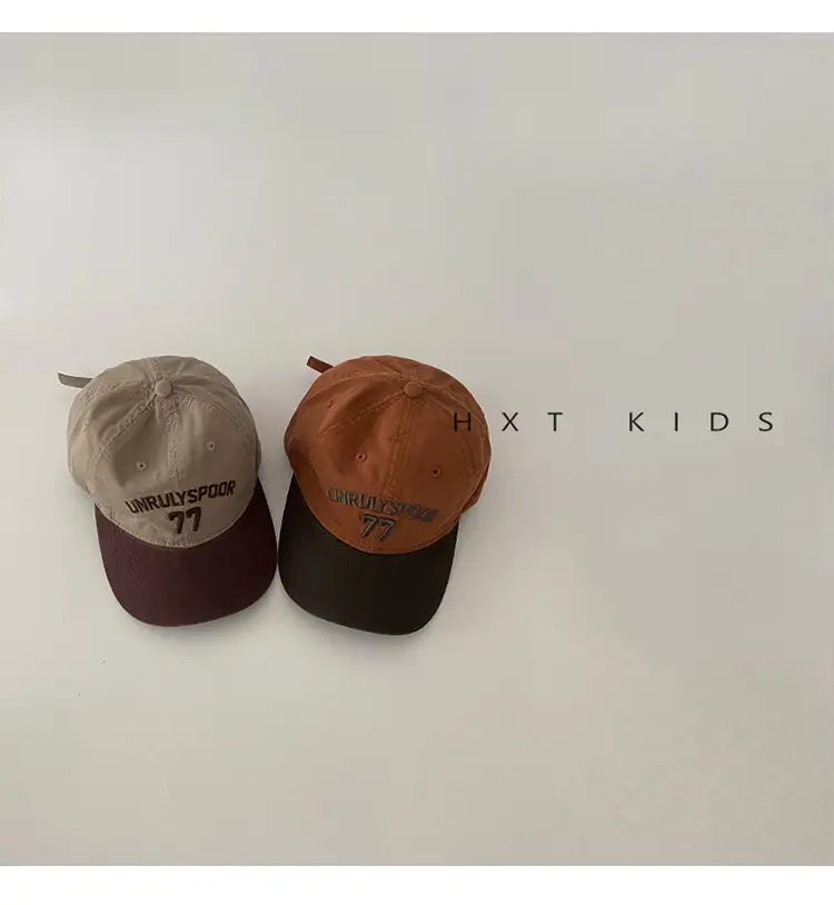 Children's Cap Spring Autumn Western Color Small Letter Embroidered Soft Top Sunshade Hat Trendy Children's Baby Baseball Cap — feature 4