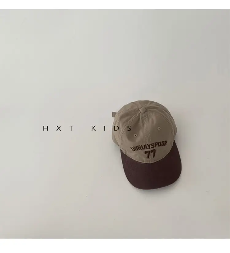 Children's Cap Spring Autumn Western Color Small Letter Embroidered Soft Top Sunshade Hat Trendy Children's Baby Baseball Cap — feature 7