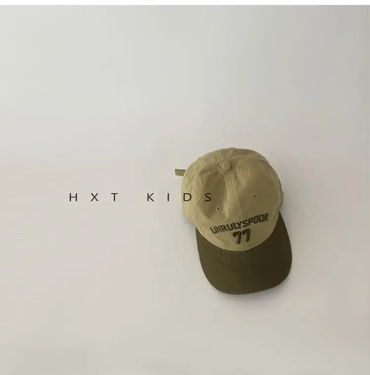 Children's Cap Spring Autumn Western Color Small Letter Embroidered Soft Top Sunshade Hat Trendy Children's Baby Baseball Cap — feature 9