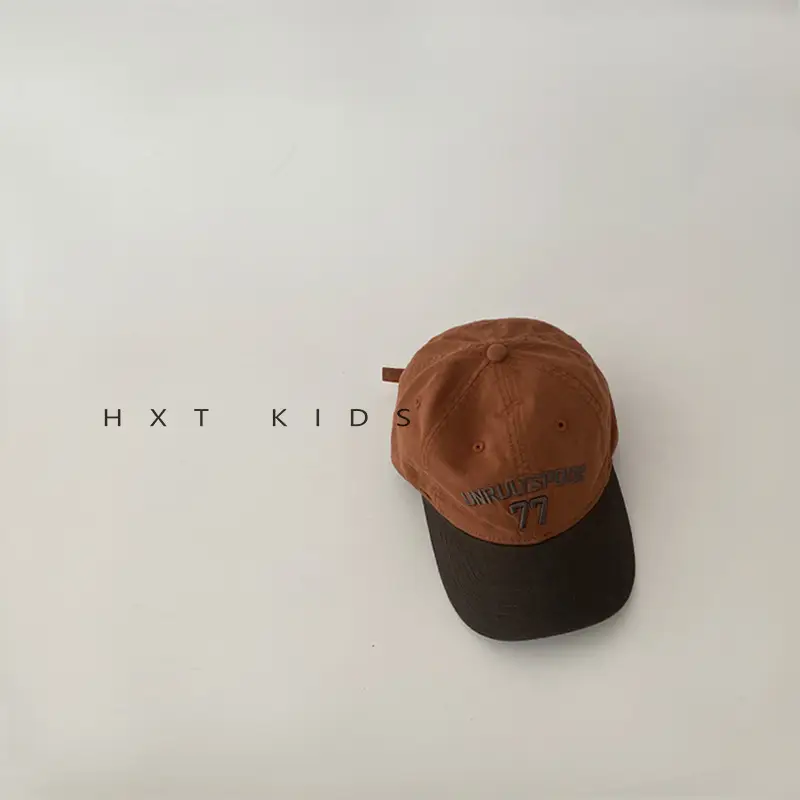 Children's Cap Spring Autumn Western Color Small Letter Embroidered Soft Top Sunshade Hat Trendy Children's Baby Baseball Cap - Image 3