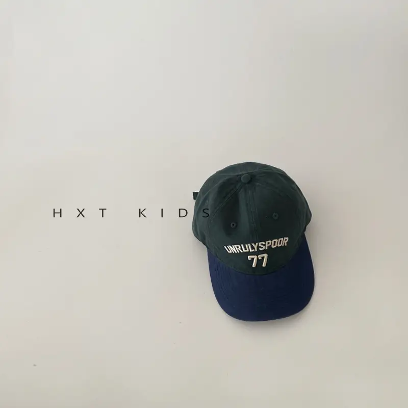 Children's Cap Spring Autumn Western Color Small Letter Embroidered Soft Top Sunshade Hat Trendy Children's Baby Baseball Cap - Image 5