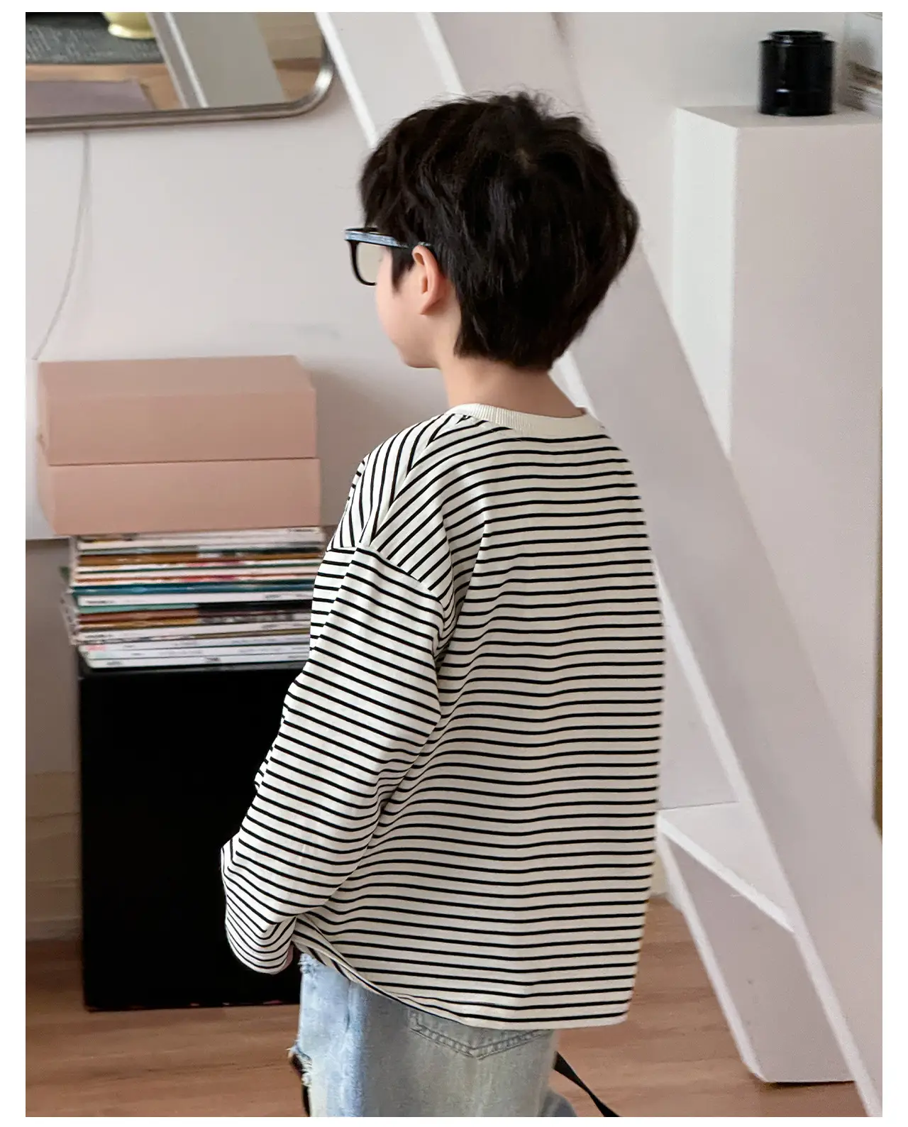 Tongku Boys Striped Long Sleeve T-Shirt — feature 15
