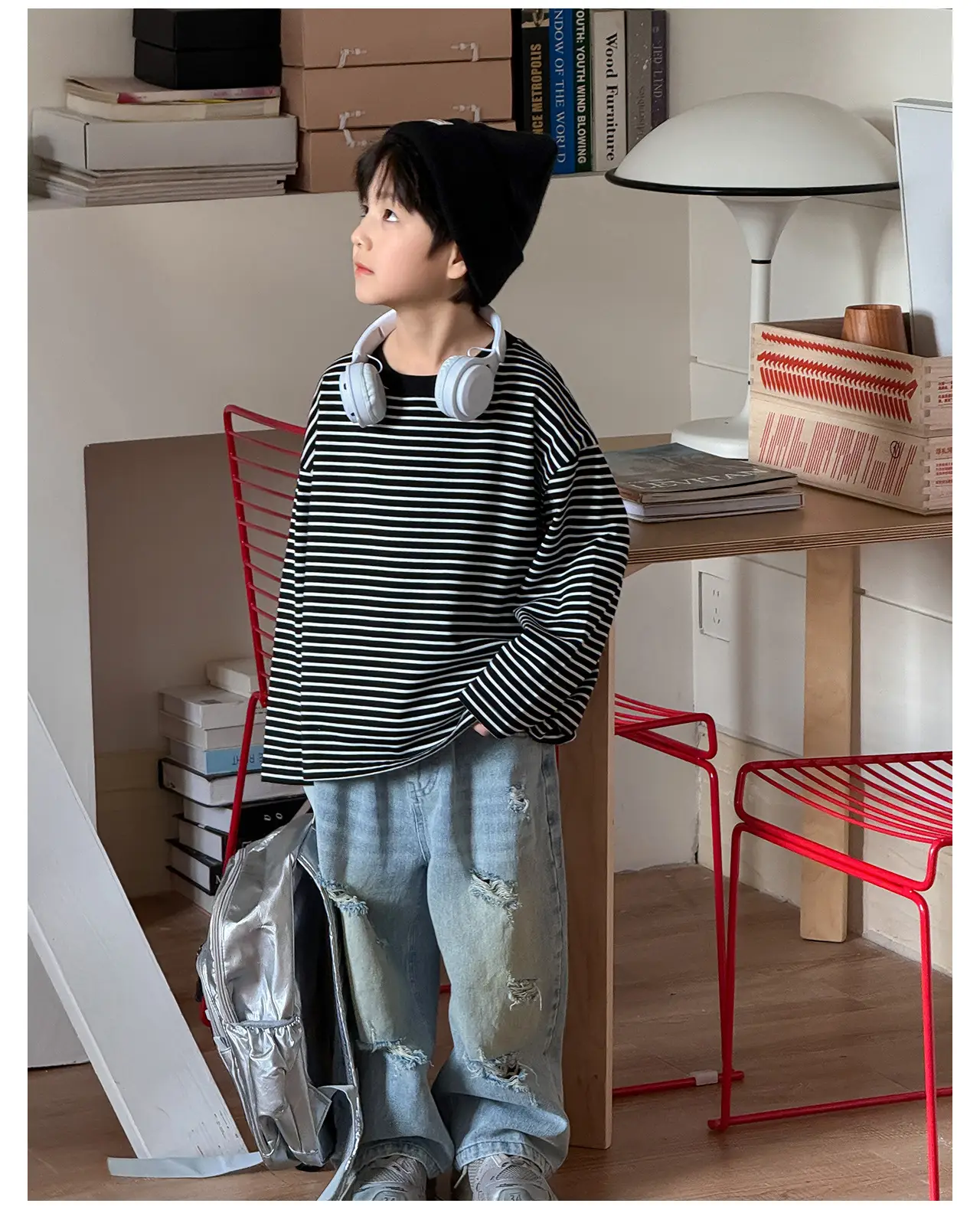 Tongku Boys Striped Long Sleeve T-Shirt — feature 21
