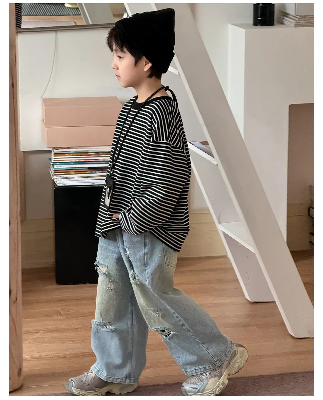 Tongku Boys Striped Long Sleeve T-Shirt — feature 26