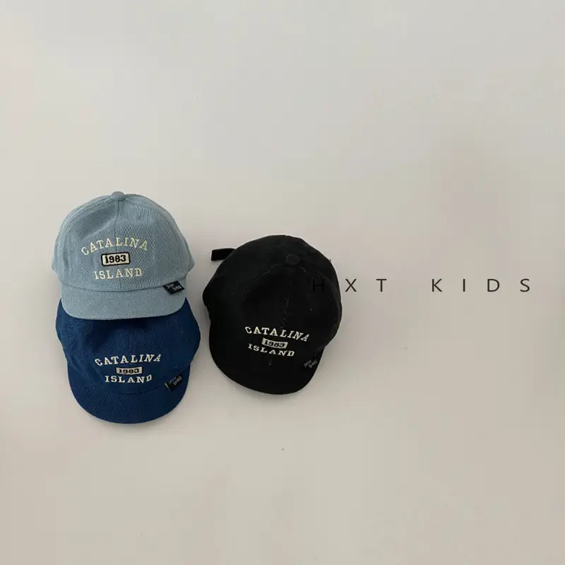 Baby Spring & Autumn Embroidered Cap Set of 3