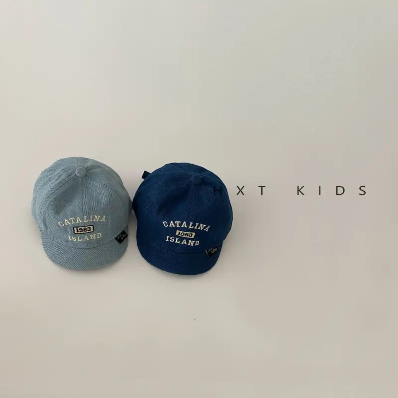 Baby Spring & Autumn Embroidered Cap Set of 3