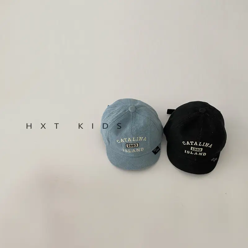 Baby Spring & Autumn Embroidered Cap Set of 3