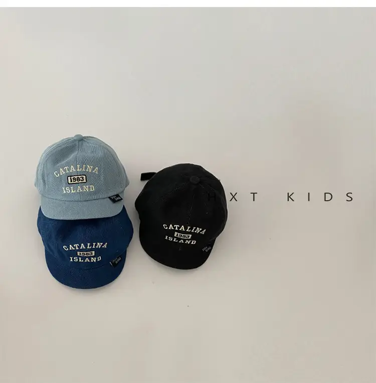 Baby Spring & Autumn Embroidered Cap Set of 3 — feature 2