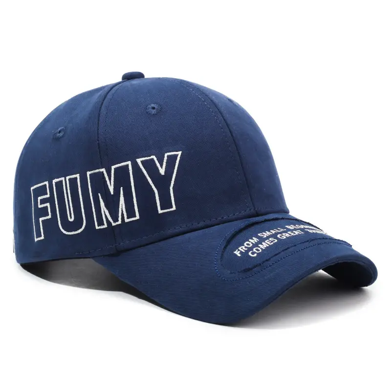 FUMY Retro Embroidered Baseball Cap Brown Men