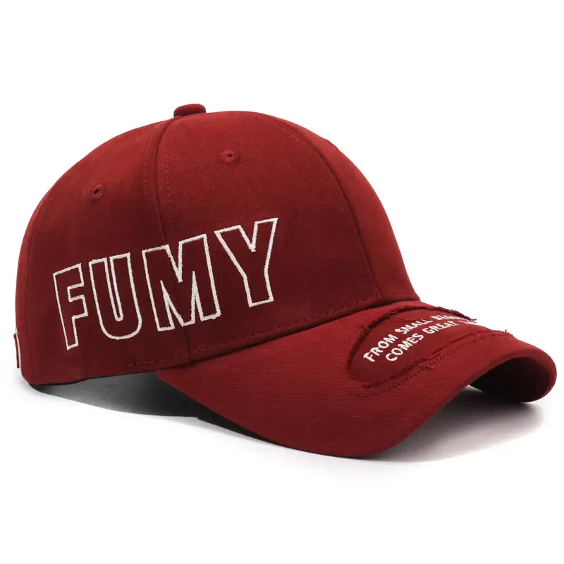 FUMY Retro Embroidered Baseball Cap Brown Men