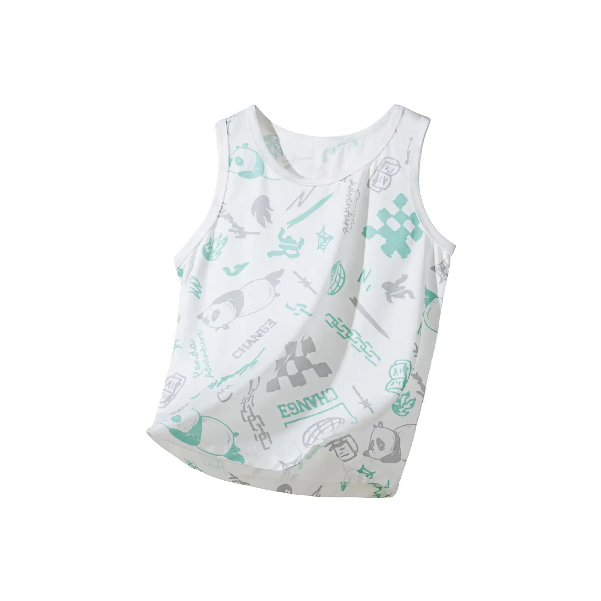 Ultra Thin Baby Sleeveless T-Shirt with Dinosaur Print - Image 3