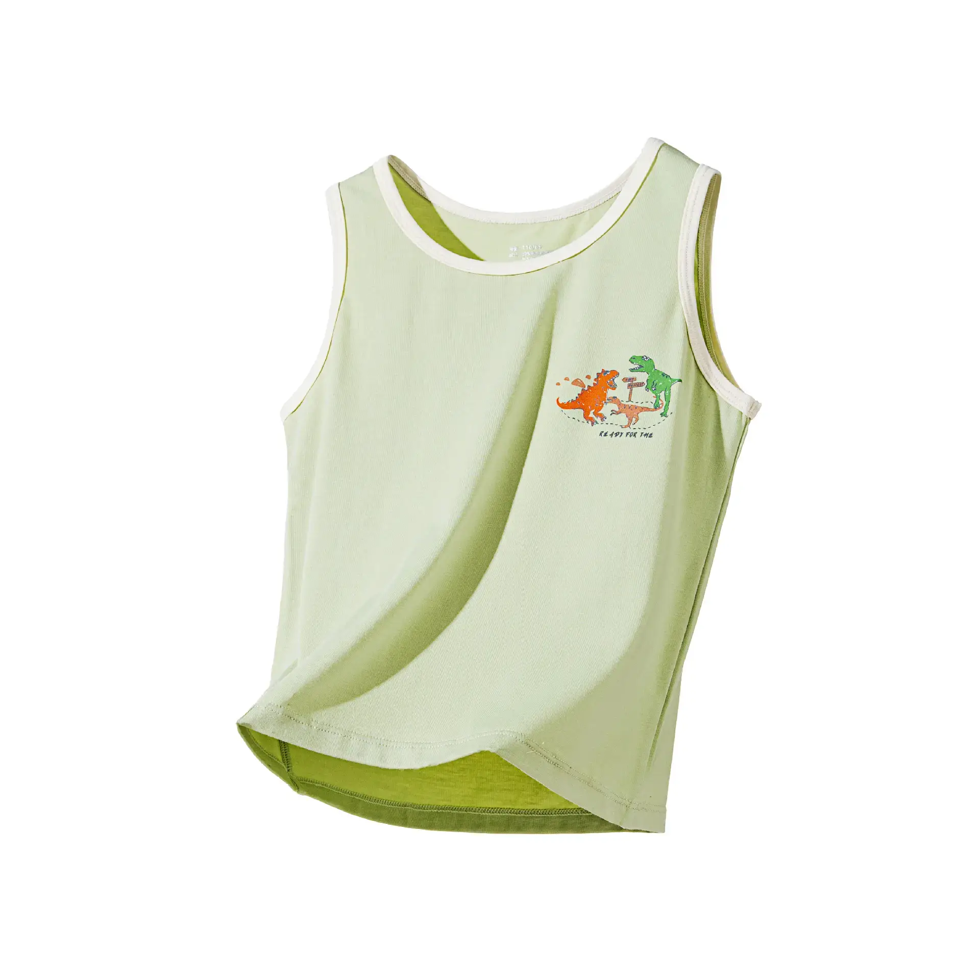 Ultra Thin Baby Sleeveless T-Shirt with Dinosaur Print - Image 5